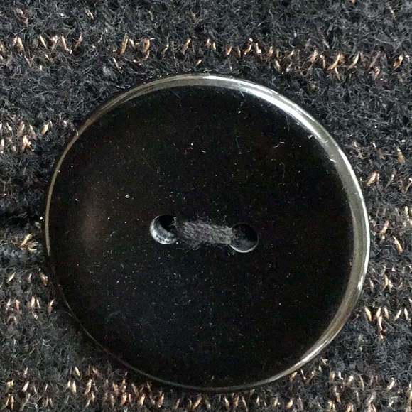 Anne Klein Black Metallic Copper Gold Vintage Knit Blazer Medium - Picture 4 of 10